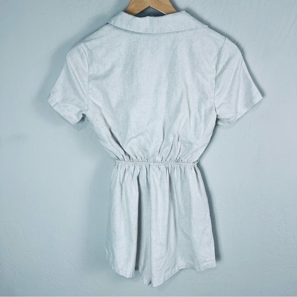 Gray Short Sleeve Jumpsuit - Picture 6 of 9